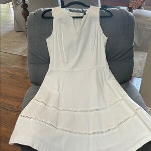Summer sleeveless white dress
